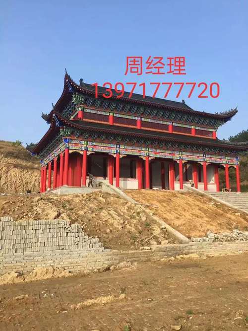 古建门楼,仿古祠堂,仿古寺庙湖北大冶蓝禾园林古建工程