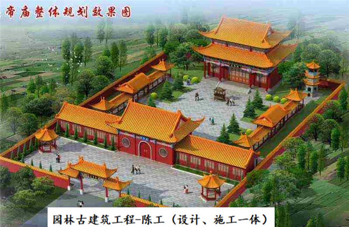 仿古牌楼cad图纸 寺庙山门殿设计免费 仿唐古建设计施工