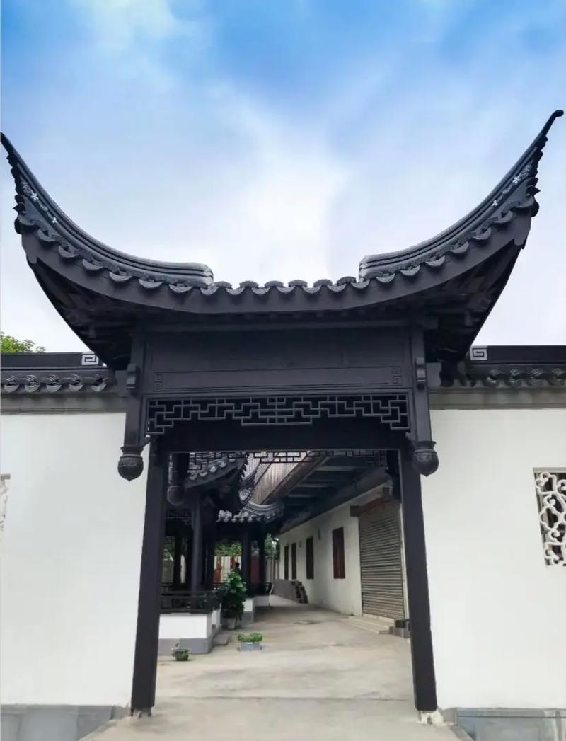 中式门#园林景观工程 #施工现场实拍 #古建筑之美 #传承古