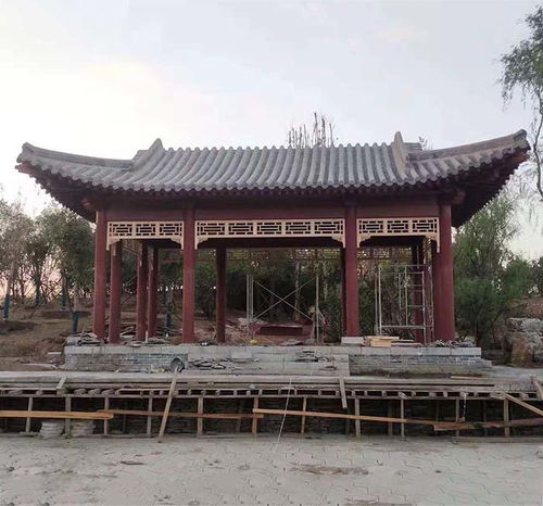 秦皇岛古建园林工程案例参考,仿古长廊工程造价低