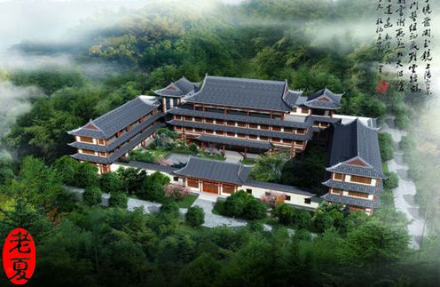 书香自溢 书院设计效果图,仿古书院施工图设计,一坐就是一天
