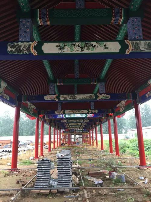 北京溪湖景源园林古建筑工程:澳大利亚钢结构古建筑工程. -
