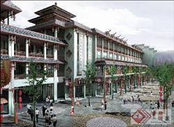 仿古建筑街道景观效果图纸的下载地址,园林效 图,商业街区,园林景观设计施工图纸资料下载
