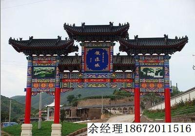 古典牌坊,石雕牌坊,现代牌楼,古建筑牌坊彩绘施工